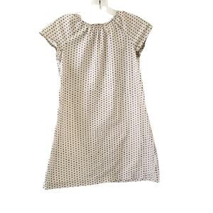 Hanna Andersson Polka Dot Cream Poplin Dress A Line Summer Girl 10
